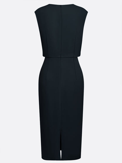 Robe midi drapée sans manches, vue supplémentaire 11