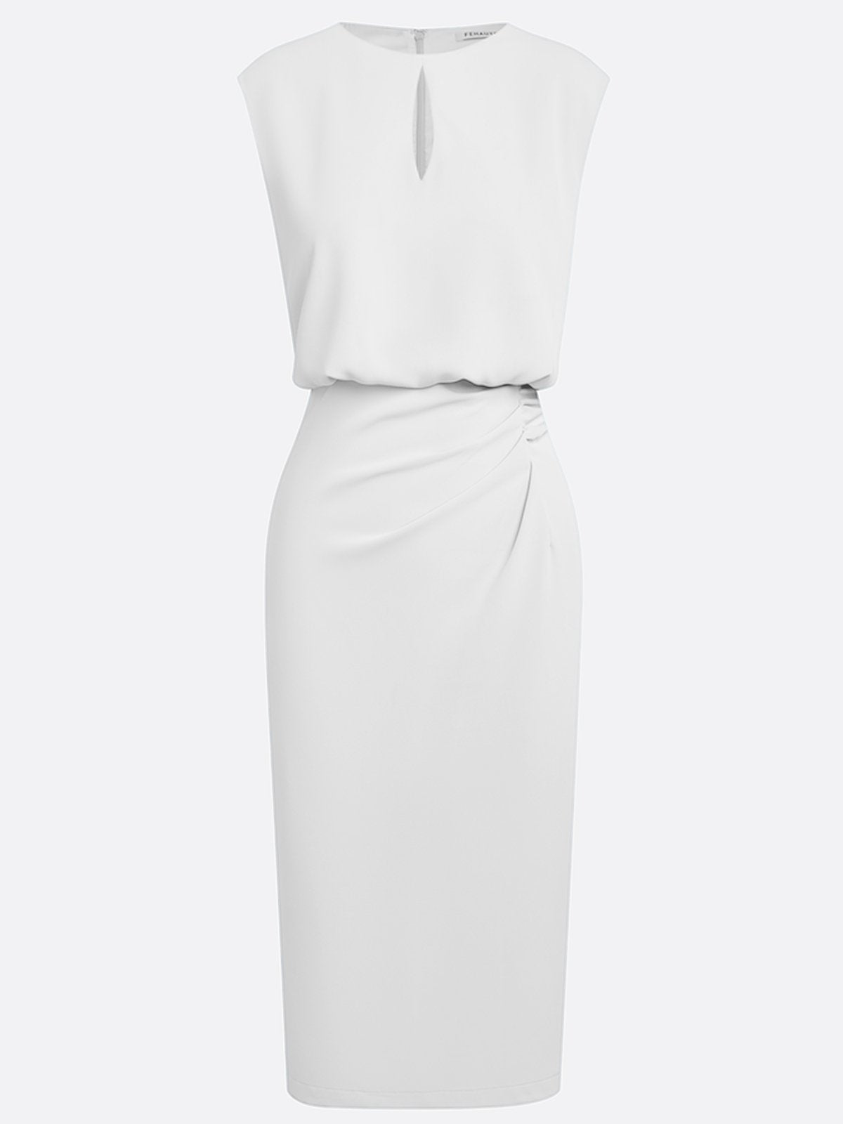 Robe midi drapée sans manches, vue supplémentaire 16