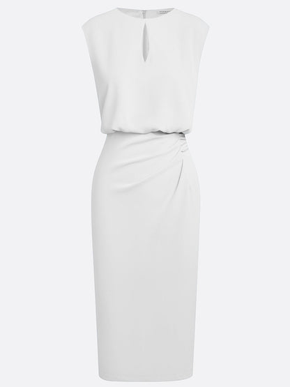 Robe midi drapée sans manches, vue supplémentaire 16