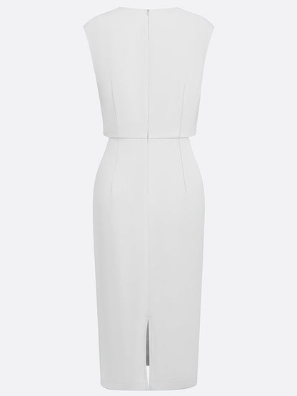 Robe midi drapée sans manches, vue supplémentaire 17
