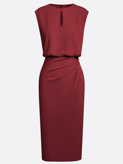 Robe midi drapée sans manches, vue supplémentaire 28