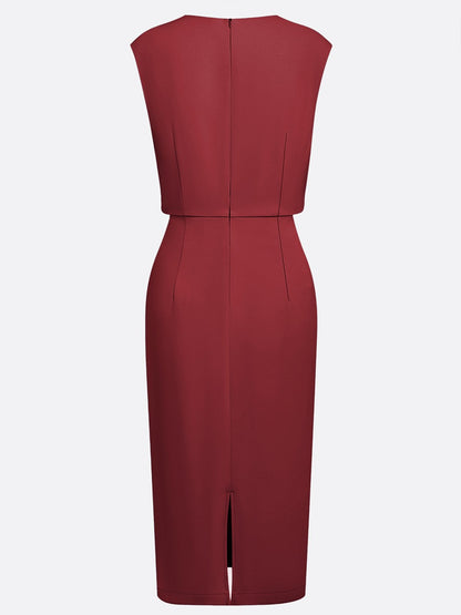 Robe midi drapée sans manches, vue supplémentaire 29