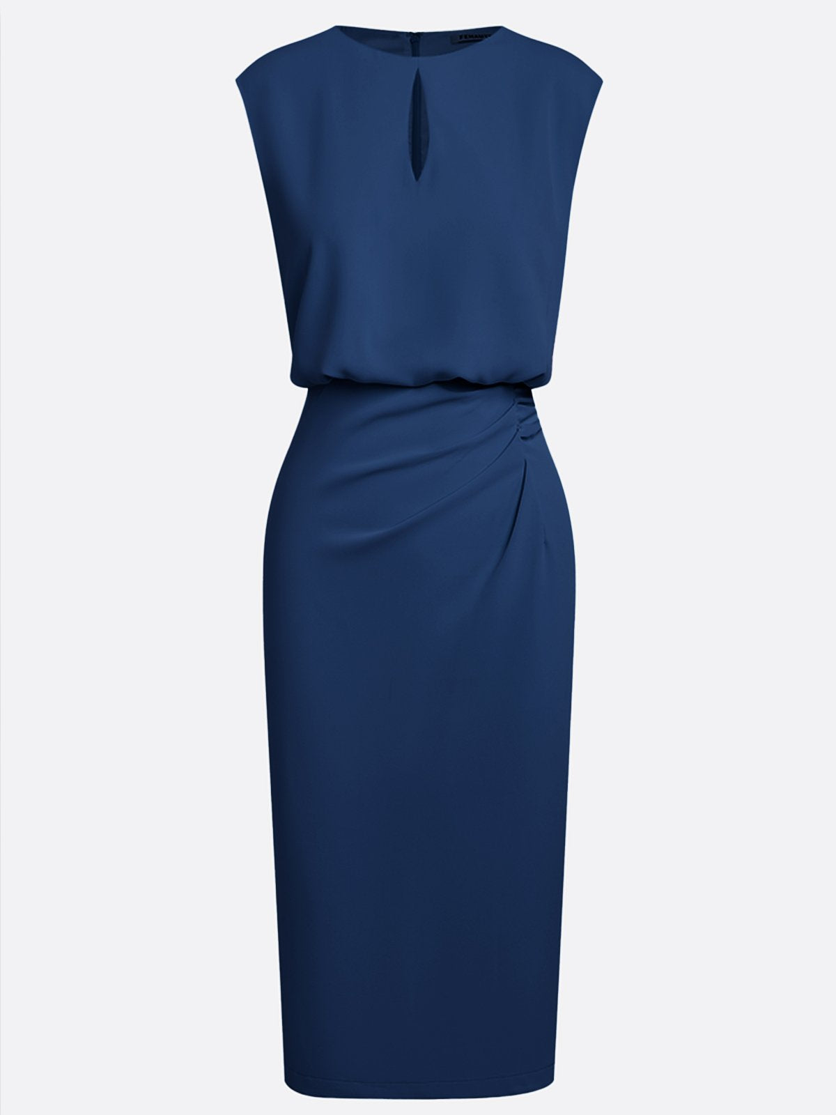 Robe midi drapée sans manches, vue supplémentaire 36