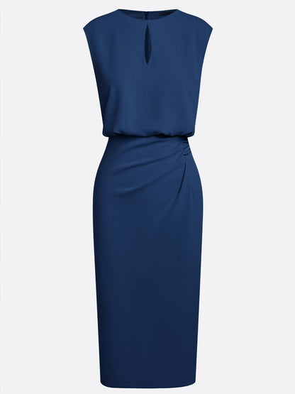 Robe midi drapée sans manches, vue supplémentaire 36