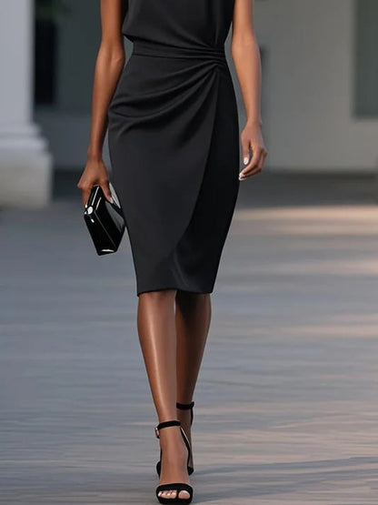 Robe midi drapée sans manches, vue supplémentaire 9