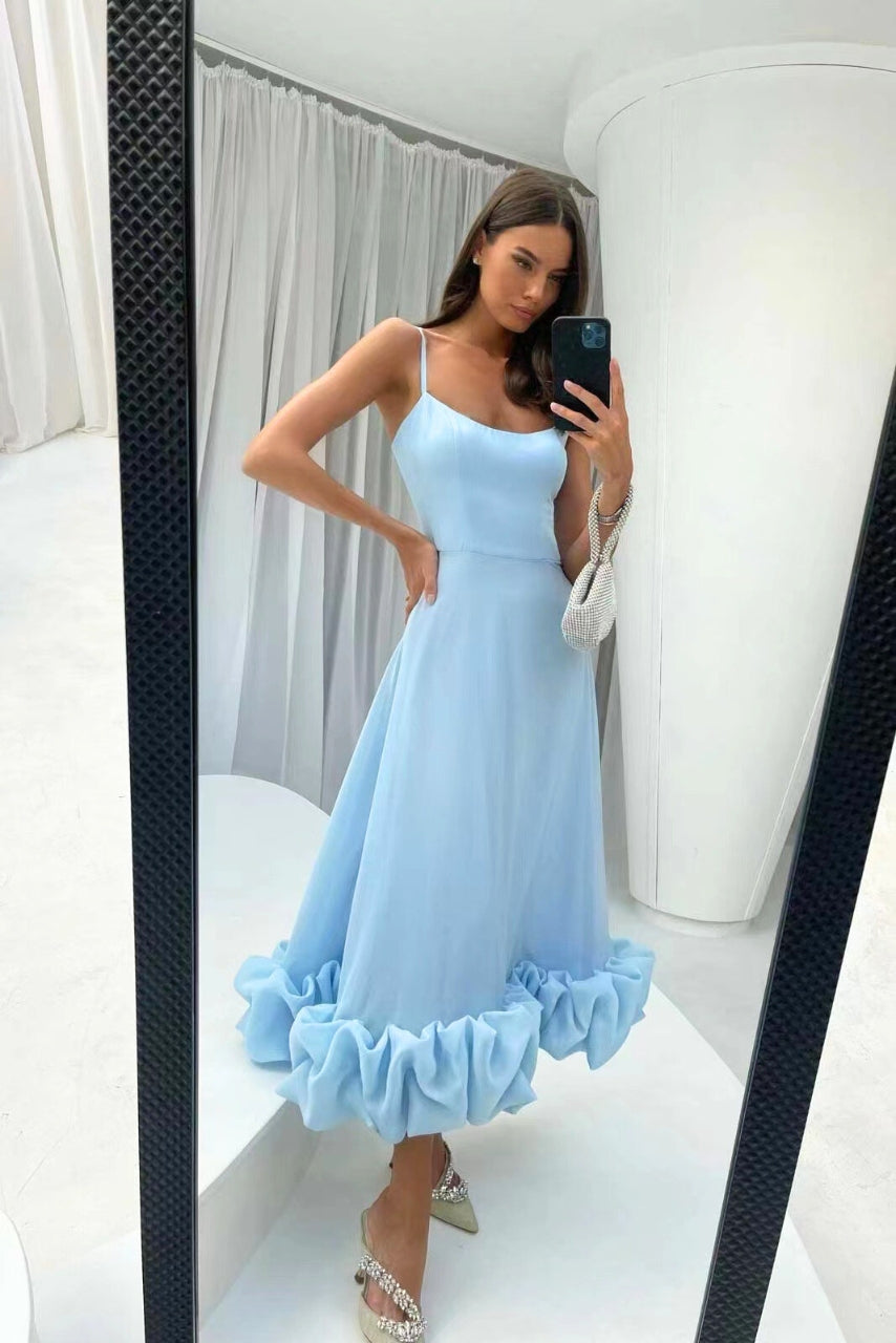Robe évasée à ourlet volanté, vue d'ensemble
