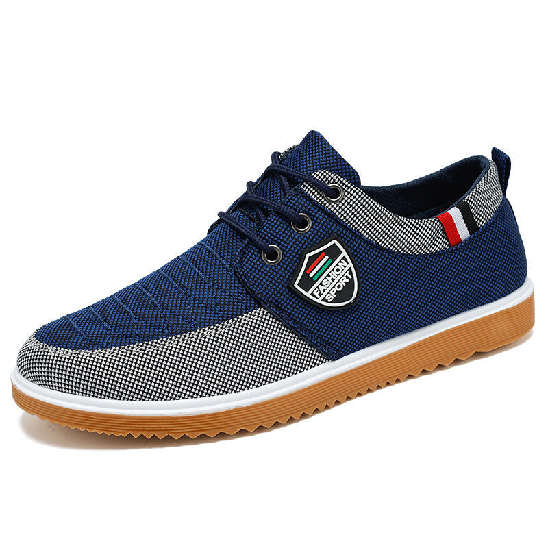 Sneakers basses en toile pied-de-poule | By Old Money