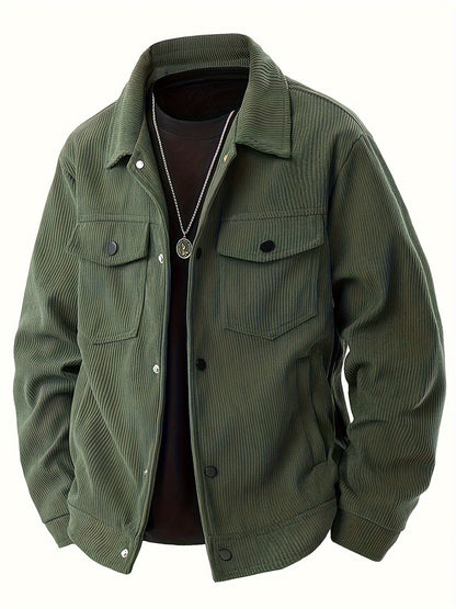Surchemise à col chemise, vert olive