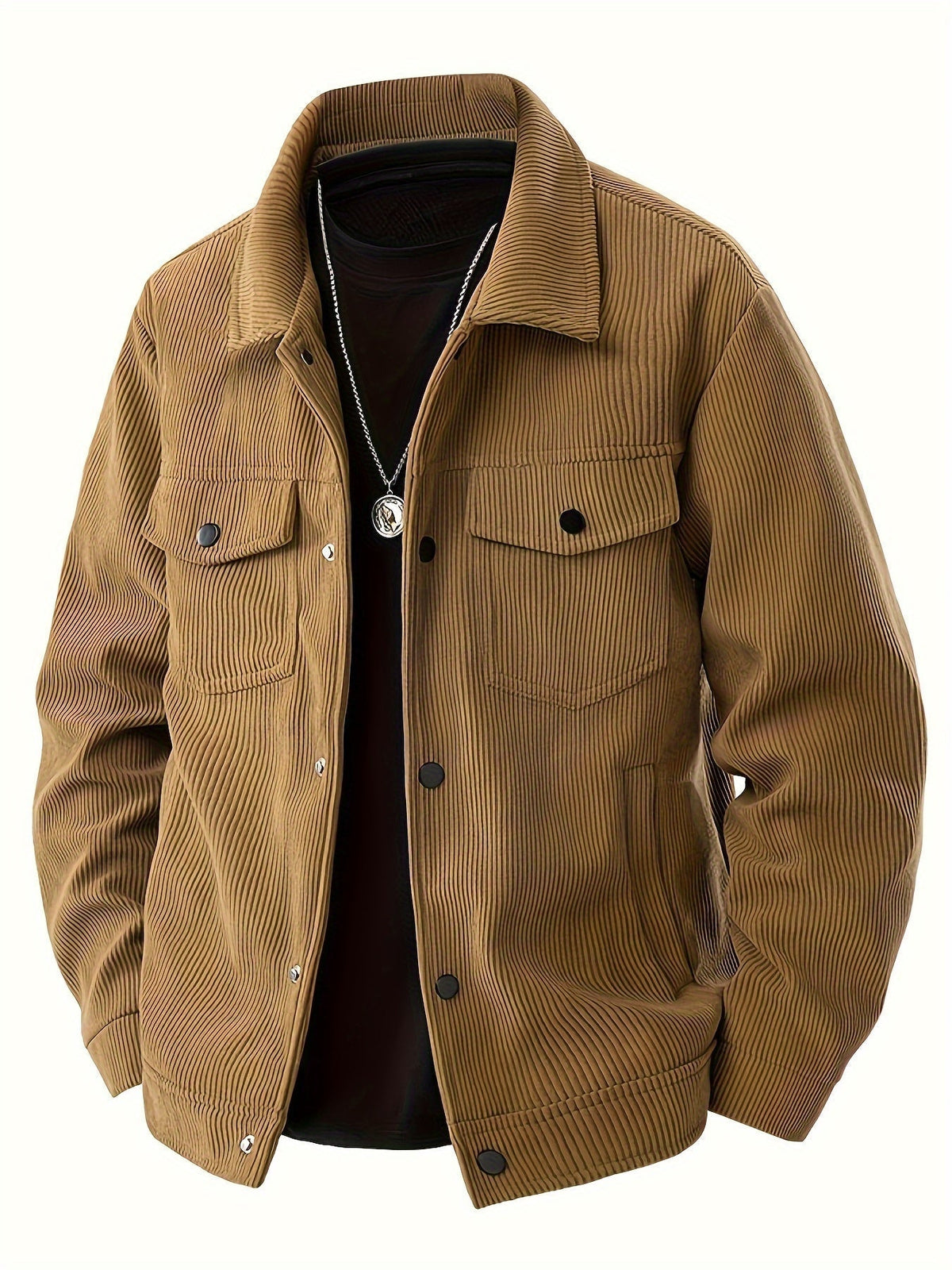 Surchemise à col chemise, camel