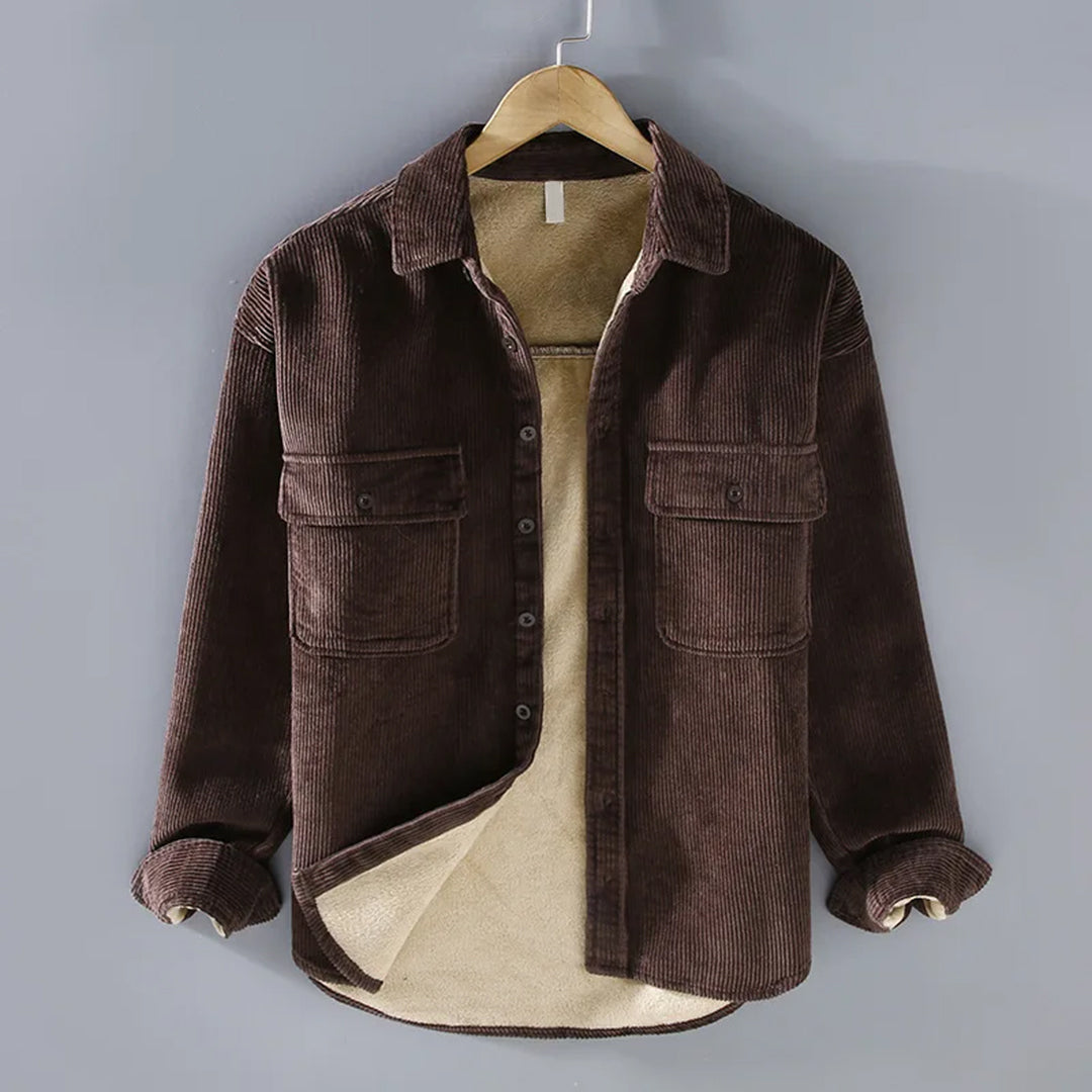 Surchemise en velours côtelé in Brown | By Old Money