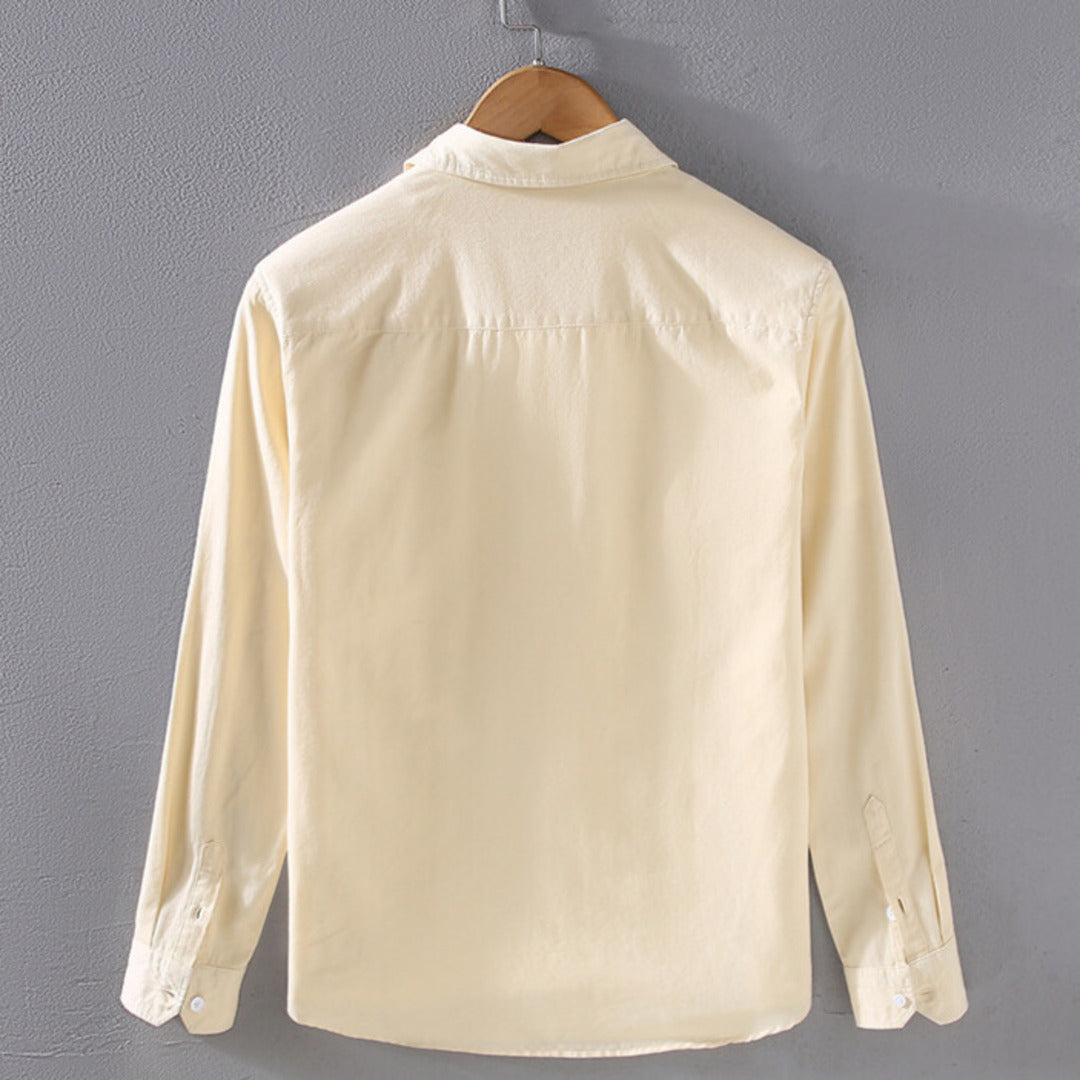 Surchemise poches poitrine doublée, coloris crème, vue de dos