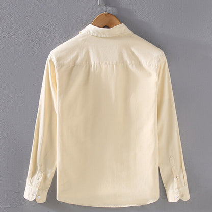 Surchemise poches poitrine doublée, coloris crème, vue de dos