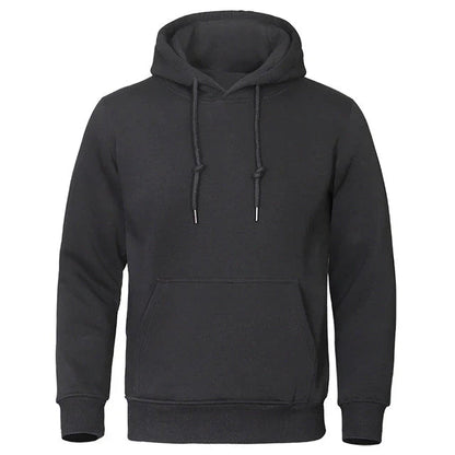 Sweat à capuche noir à cordon, vue de face