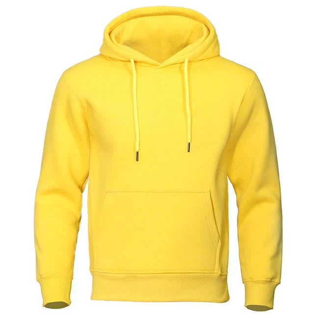 Sweat à capuche uni à cordon pour homme