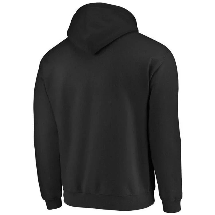 Sweat à capuche noir, vue de dos