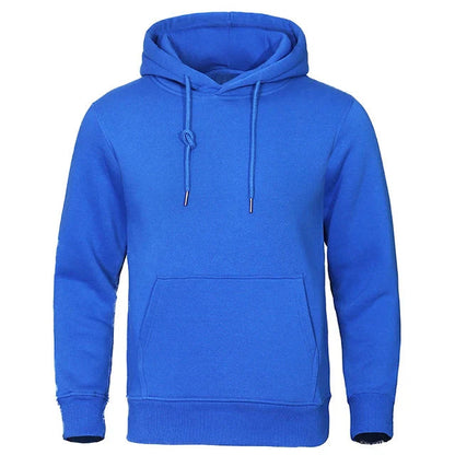 Sweat à capuche bleu vif à cordon, vue de face