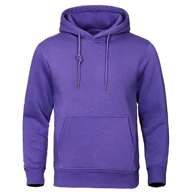 Sweat à capuche uni pour homme