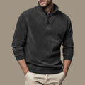 Sweat col zippé in Marron foncé | By Old Money