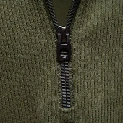 Sweat demi-zip raglan, détail du zip