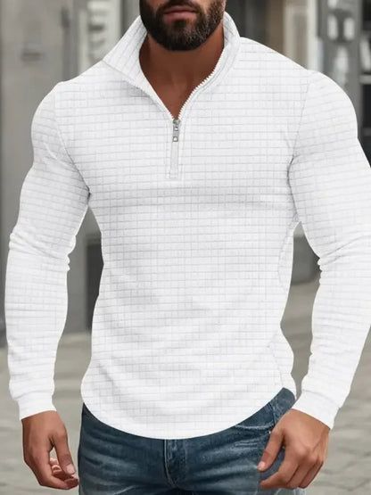 Sweat quart de zip, blanc