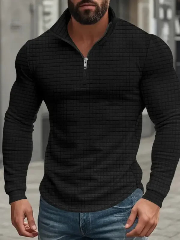 Sweat quart de zip, noir