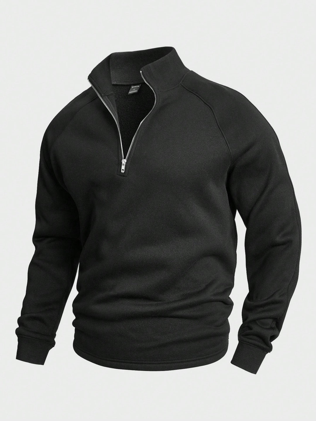 Sweat zippé col montant in Noir | By Old Money
