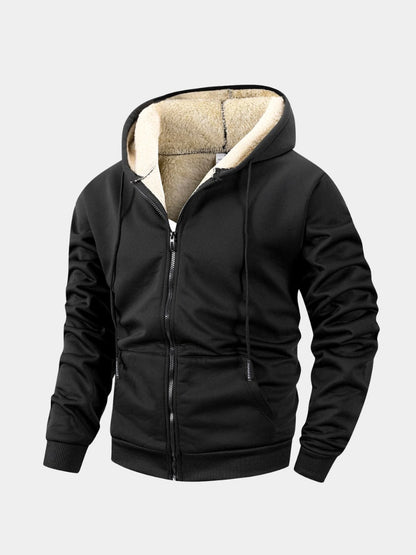 Sweat zippé doublé sherpa, vue 1