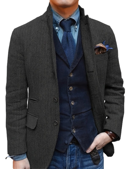 Veste à revers vintage, gris