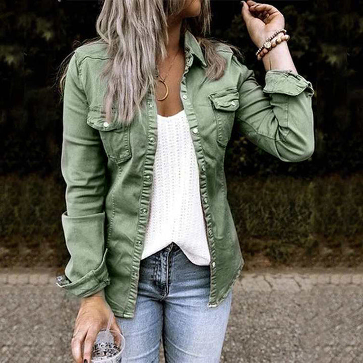 Veste chemise en coton, vue de face