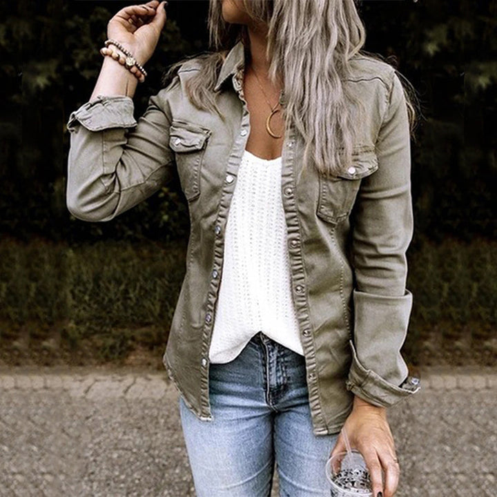 Veste chemise en coton, vue de face