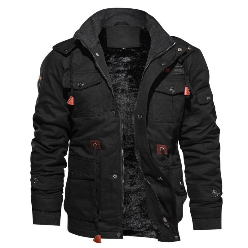 Veste doublée polaire, noir