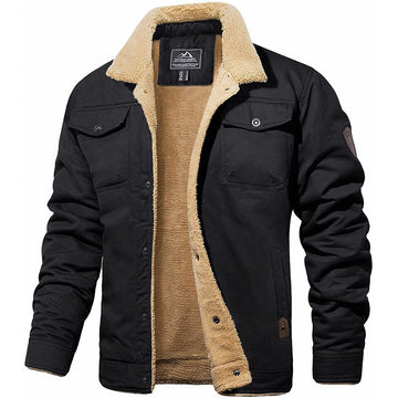 Veste en coton doublée sherpa