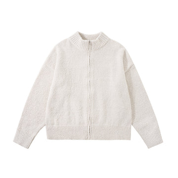 Veste en maille col montant