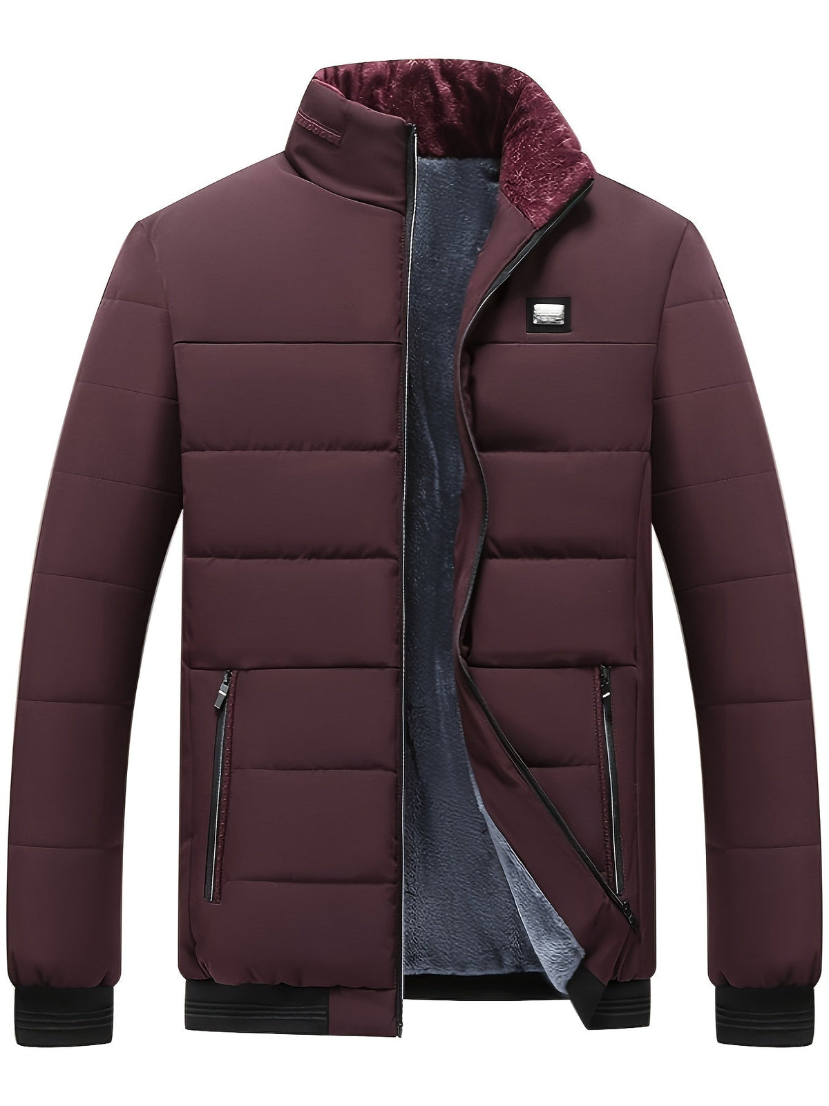 Veste matelassée doublée, bordeaux