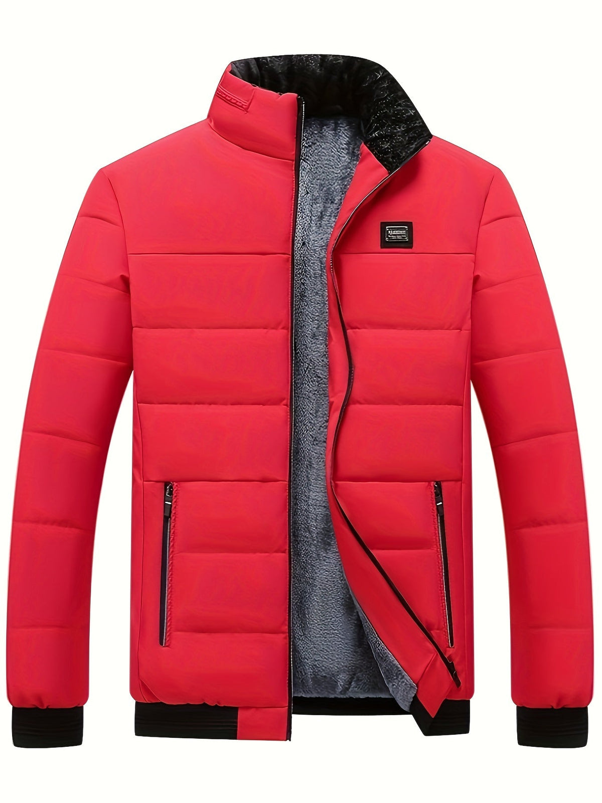Veste matelassée doublée, rouge