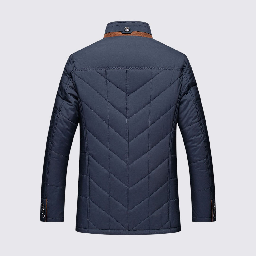 Veste matelassée à col montant, vue de dos