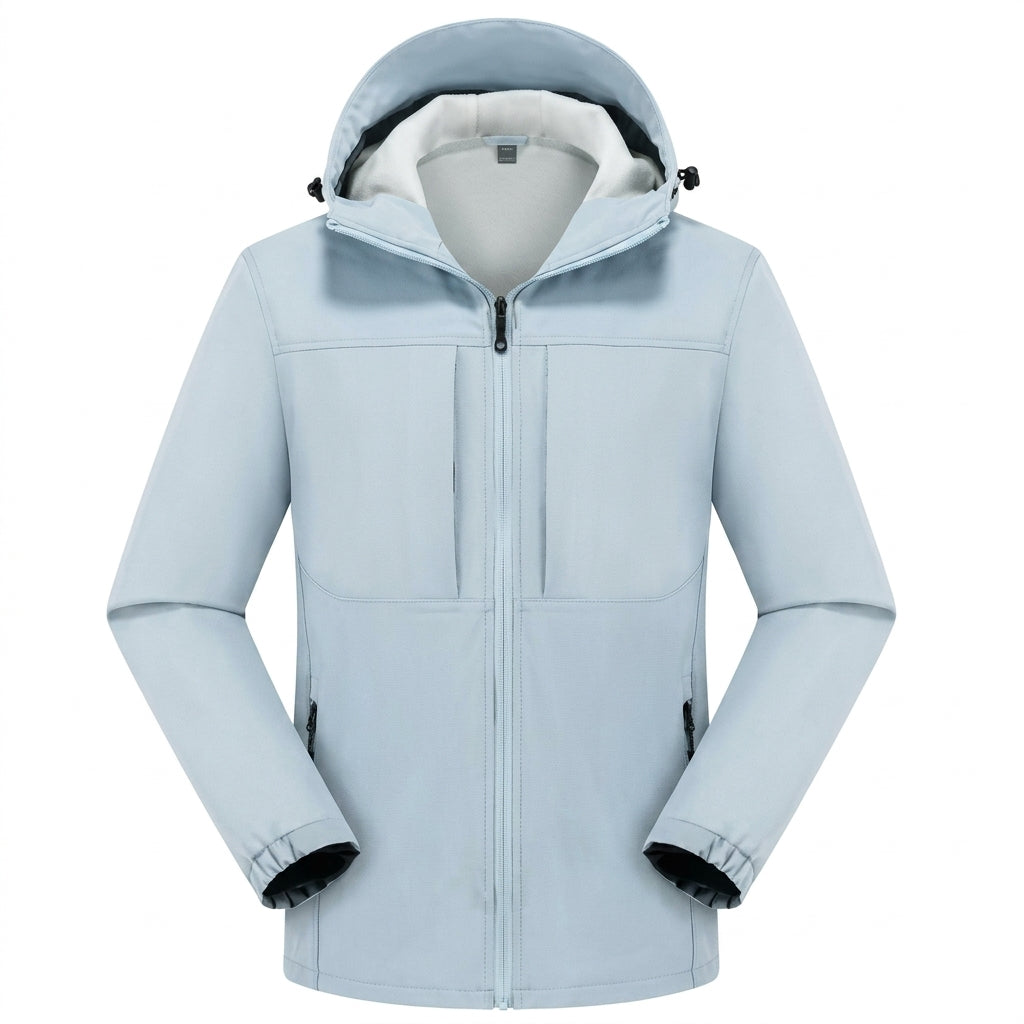 Veste softshell à capuche in Blue | By Old Money