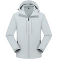 Veste softshell à capuche in Light Gray | By Old Money