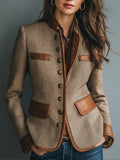 Veste tweed bordures contrastées pour femme