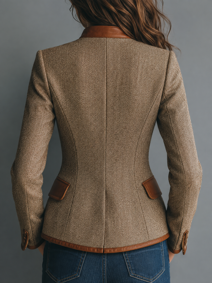 Veste tweed bordures contrastées pour femme, vue 2
