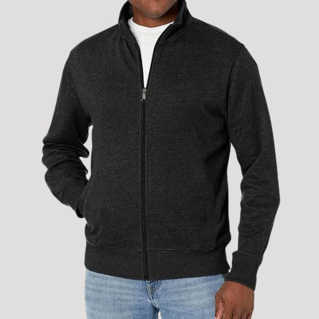 Veste zippée unie, noir