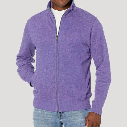 Veste zippée unie, violet clair