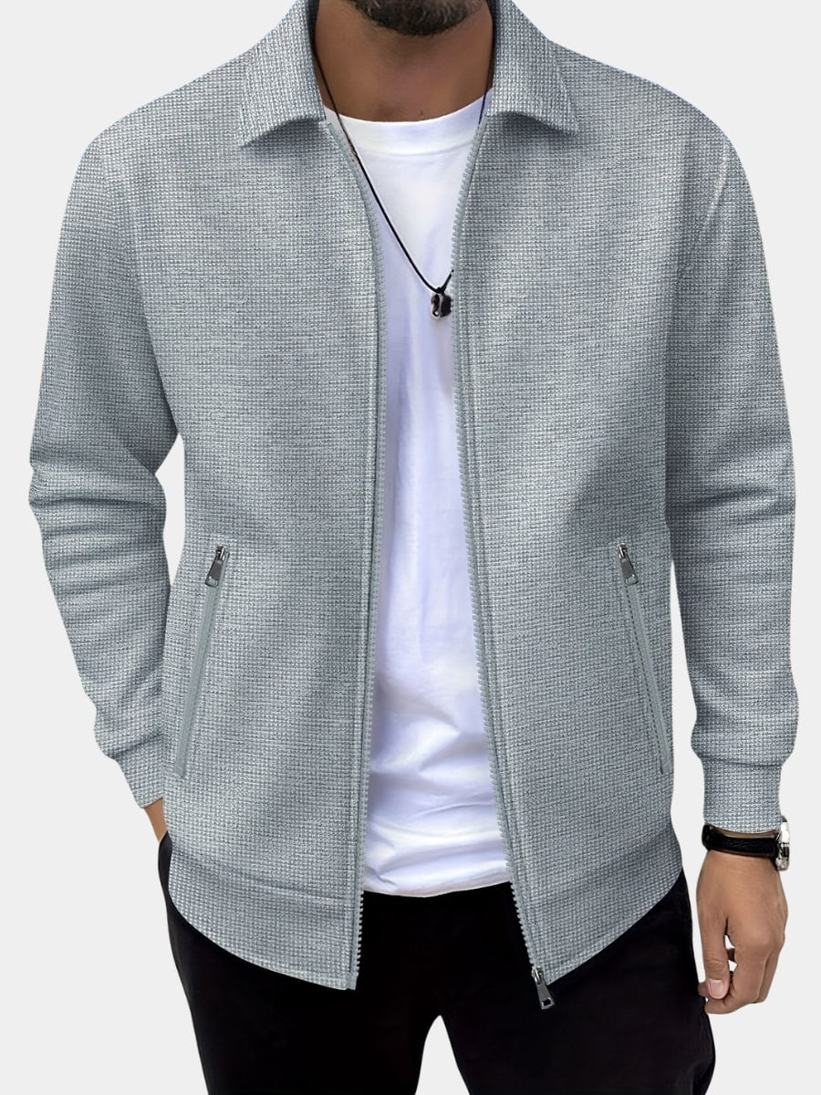 Veste zippée texturée, vue 1